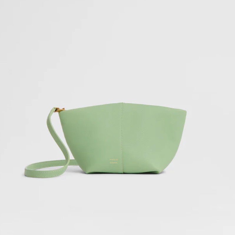 Mansur Gavriel Mint Green Wristlet Clutch